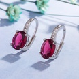 fashion oval rose red earrings ear buckle women copper zircon earrings fashion jewelrypicture12